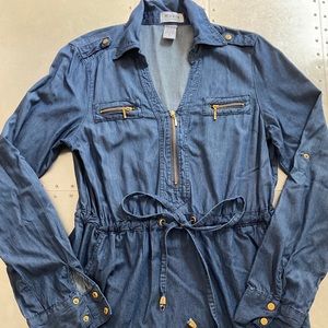 Deja Bleu Cinch Waist Jean Dress Size Small